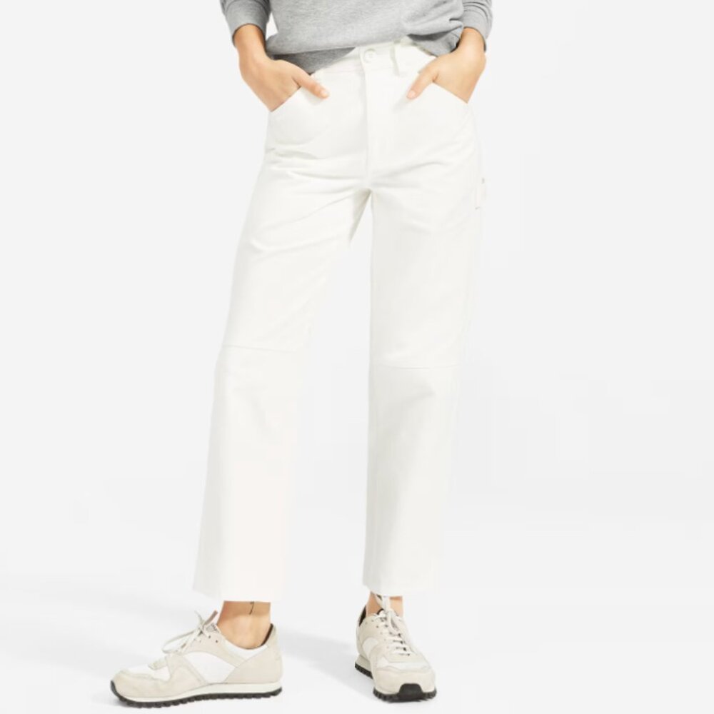 Everlane Carpenter Pants, White Size 8